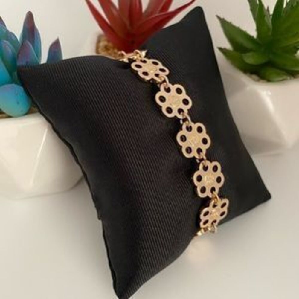 Final Price - Tory Burch Gold Floral Bracelet
